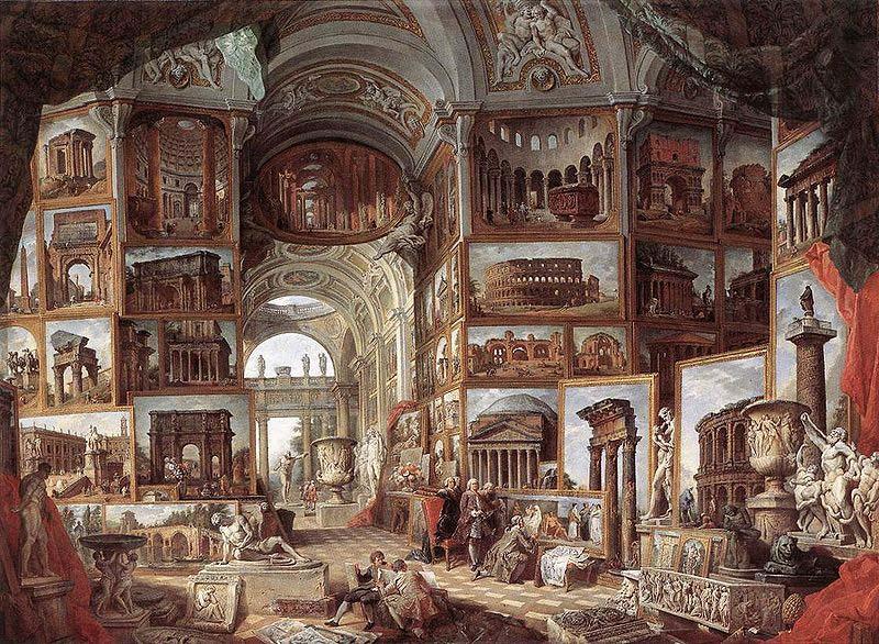 Giovanni Paolo Pannini Picture gallery with views of ancient Rome Germany oil painting art